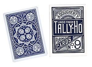 Tally-Ho Fan Back Playing Cards,  Poker Blue