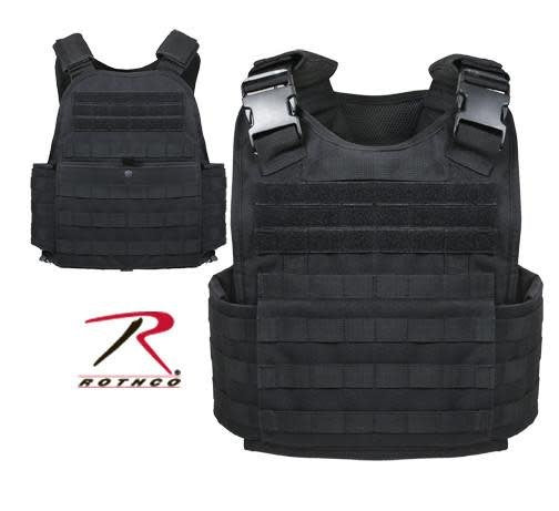 MOLLE Plate Carrier Vest, Black - Standard by Rothco