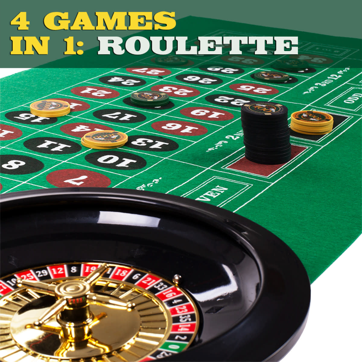 Casino Game Night  4 in 1 Roulette Blackjack Craps Hold Em