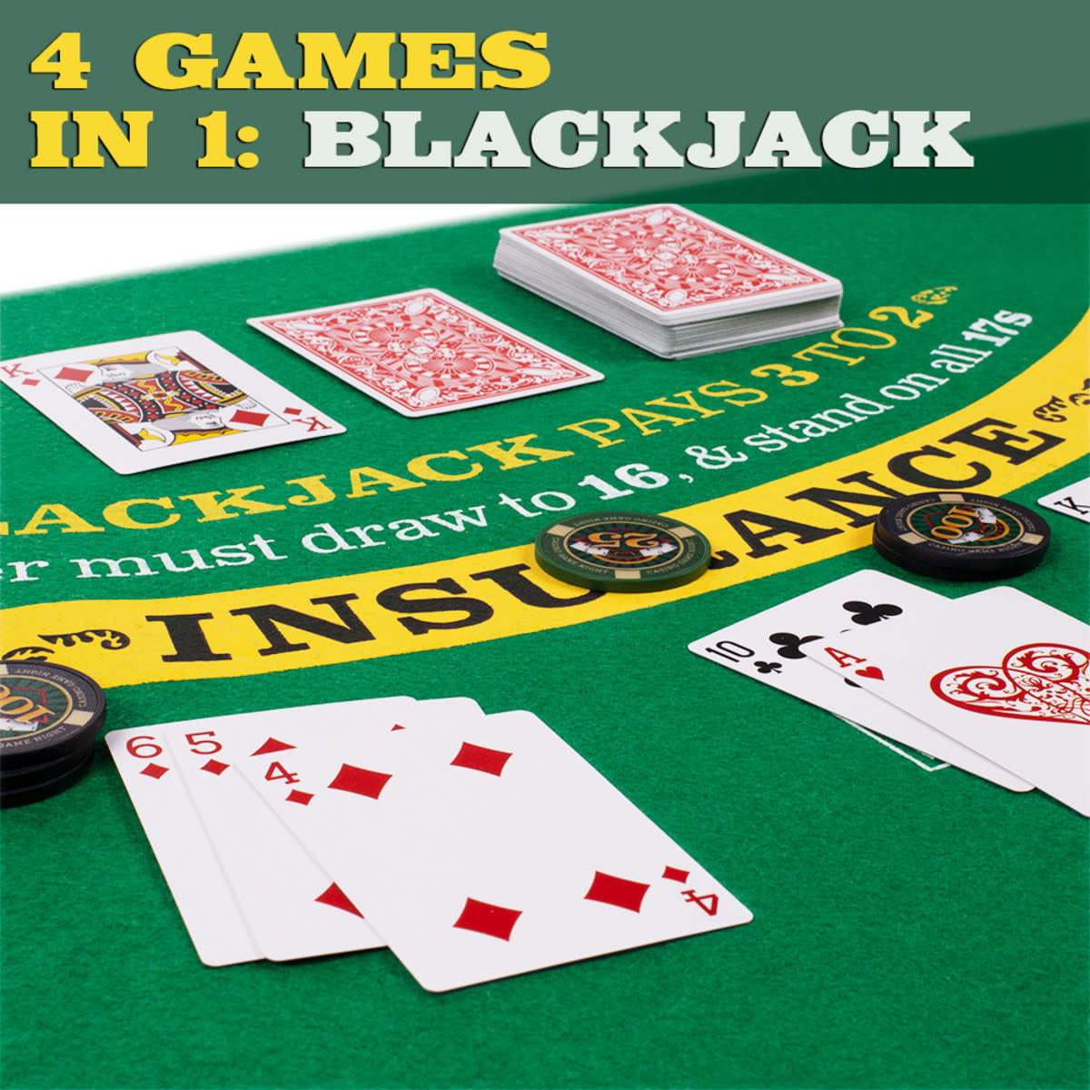 Casino Game Night  4 in 1 Roulette Blackjack Craps Hold Em