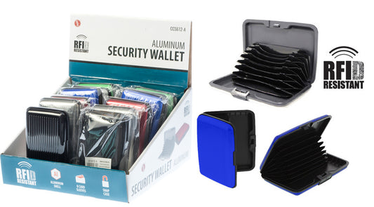 Security Wallet RFID Resistant Aluminum/Plastic - Assorted Colors