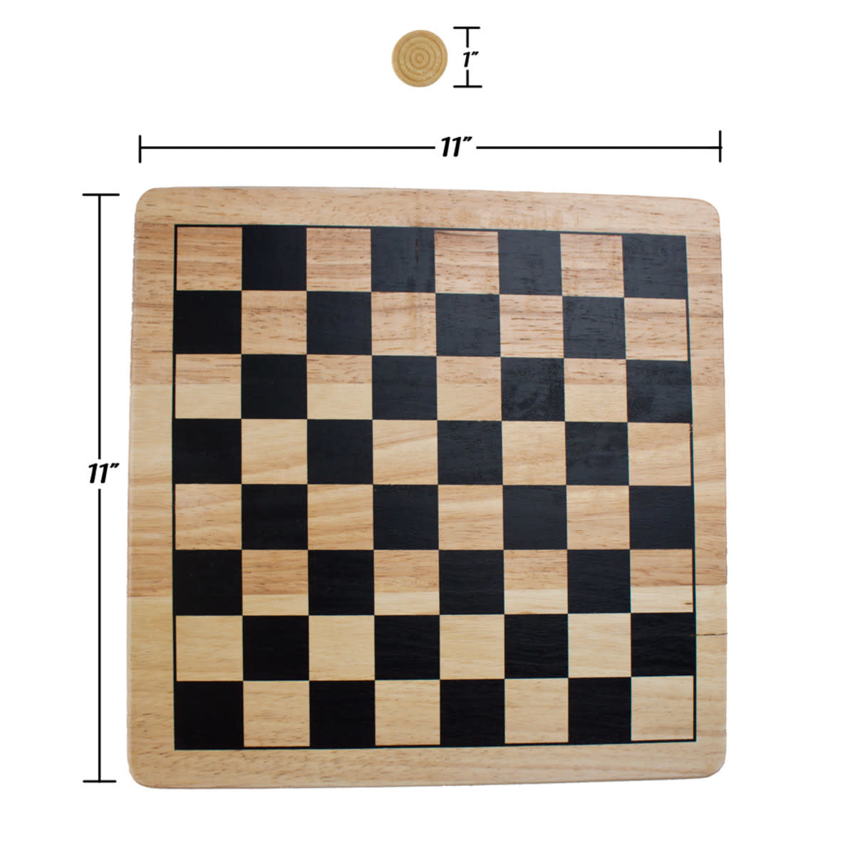 2-in-1 Checkers and Tic-Tac-Toe Set Wooden