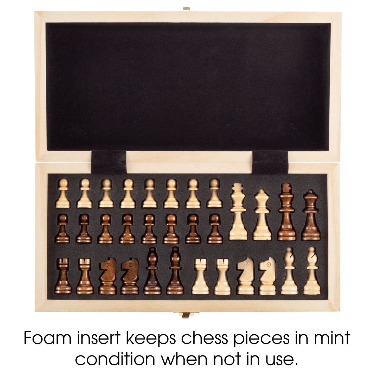 Chess Set with Folding Wooden Game Board