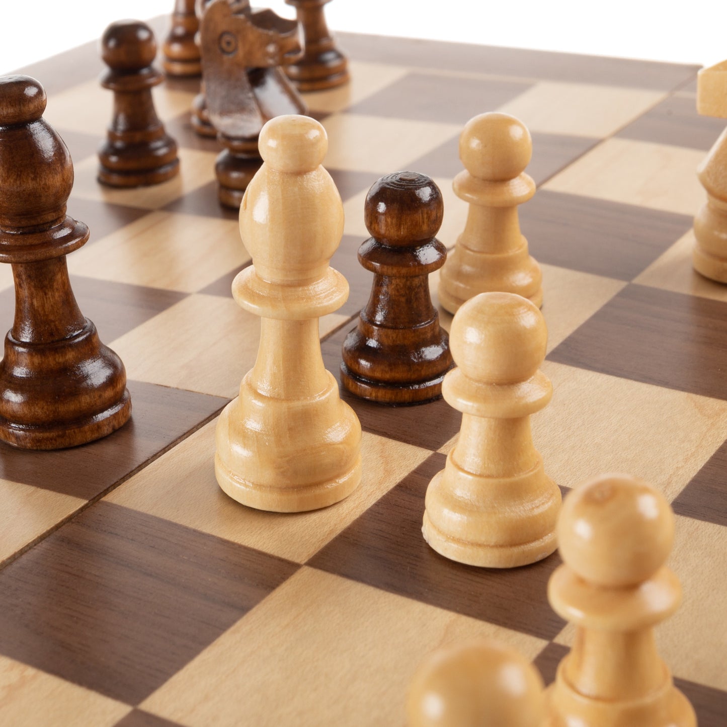 Chess Set with Folding Wooden Game Board