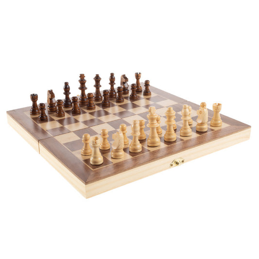 Chess Set with Folding Wooden Game Board