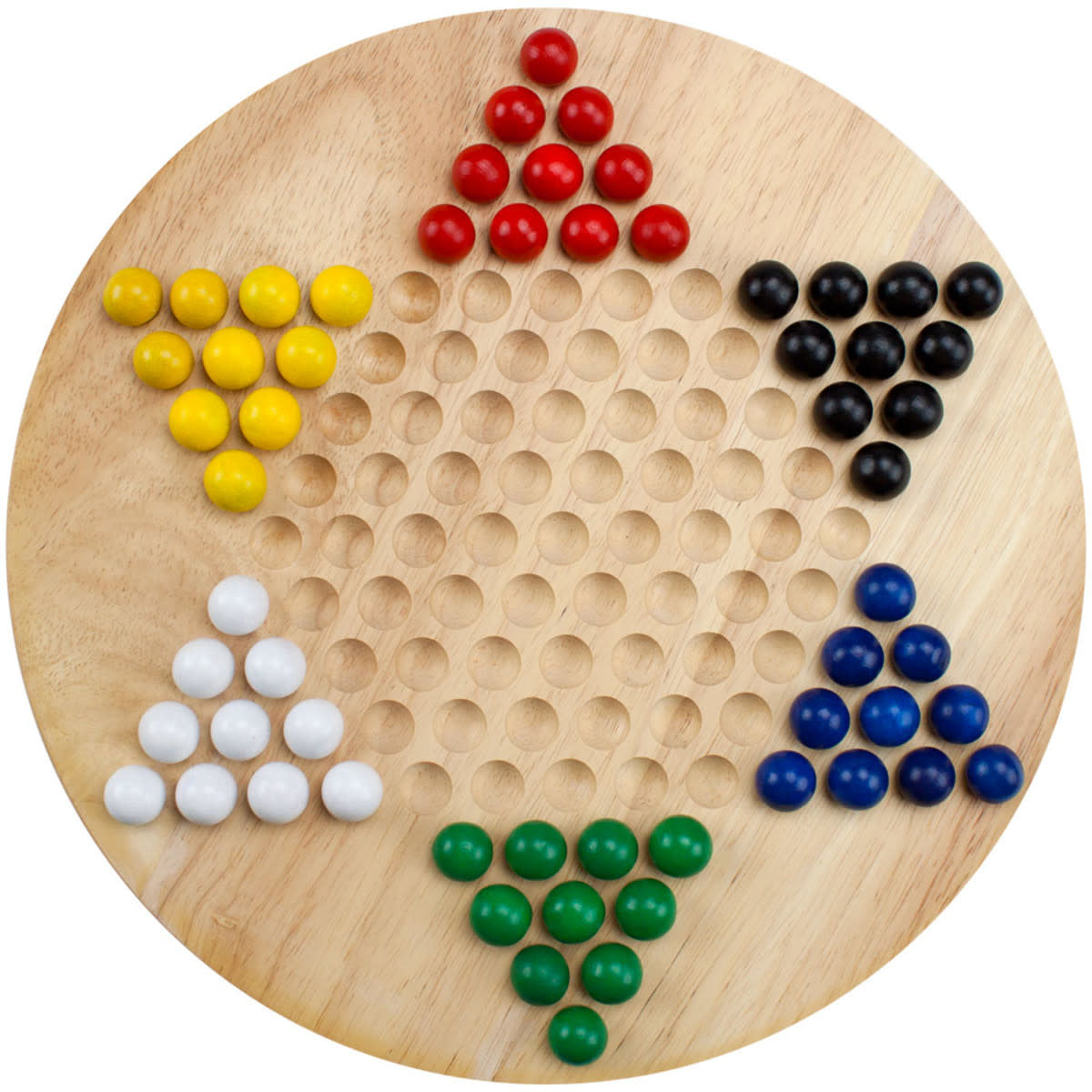 Chinese Checkers - Wooden Board and Marbles