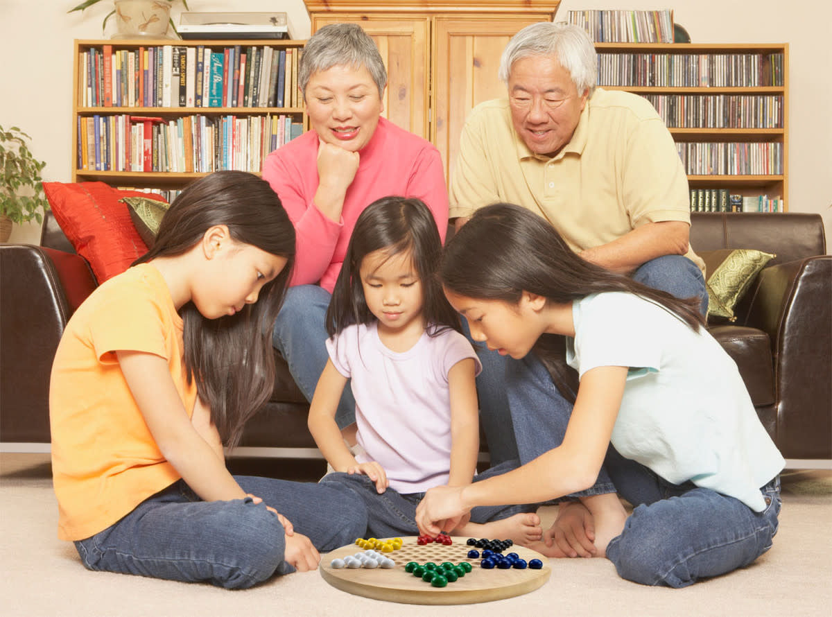 Chinese Checkers - Wooden Board and Marbles