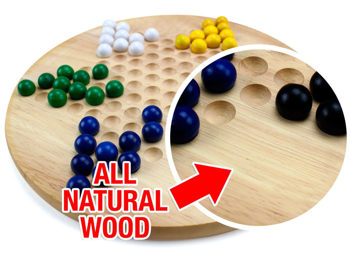 Chinese Checkers - Wooden Board and Marbles