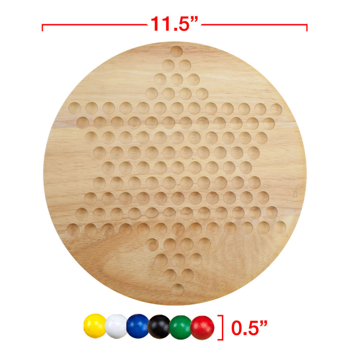 Chinese Checkers - Wooden Board and Marbles