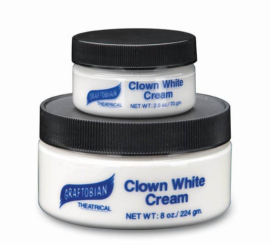 Clown White Cream 2.5 oz. by Graftobian