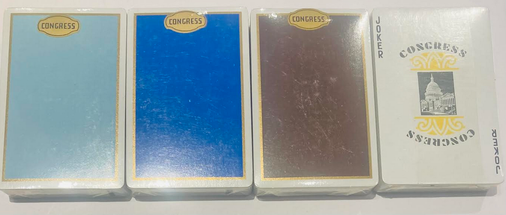 Vintage Congress Bridge Cards Dark Blue