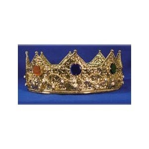 Gold Crown With Round Stones - Metal by Elope