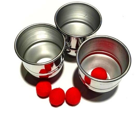 Cups and Balls, Mirror Polish Aluminum by The Essel Magic