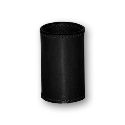 Leather Coin Cylinder, Black- Dollar Size - Tricks By The Ambitious Card