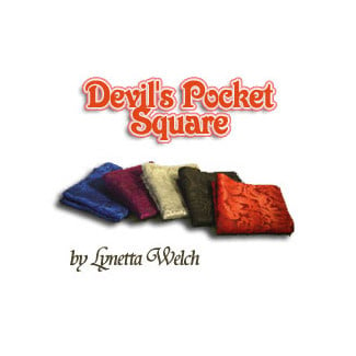 Silk - Devils Pocket Square 11 inch, Black by Lynetta Welch