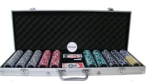 Poker Chip Set 500 Pc, Eclipse 14G  - Aluminum Case /898