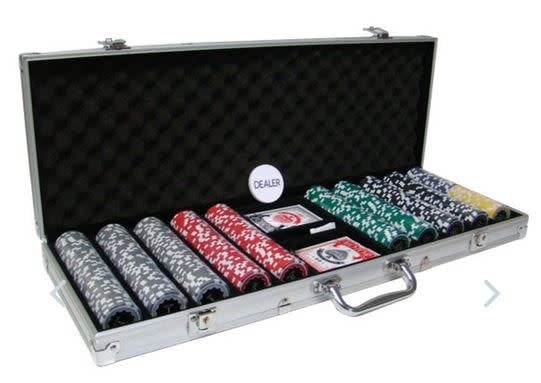 Poker Chip Set 500 Pc, Eclipse 14G  - Aluminum Case /898