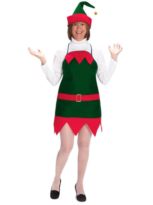 Christmas Elf Apron and Hat - Adult One Size