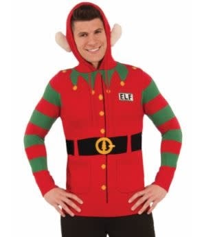 Christmas Sweater, Elf Hoodie Med 38