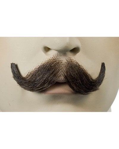 English Moustache Black Human Hair