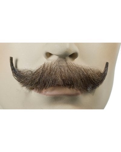 English Moustache Brown 4 Human Hair