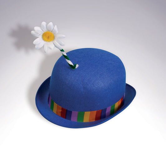 Clown Derby Hat w/Flower