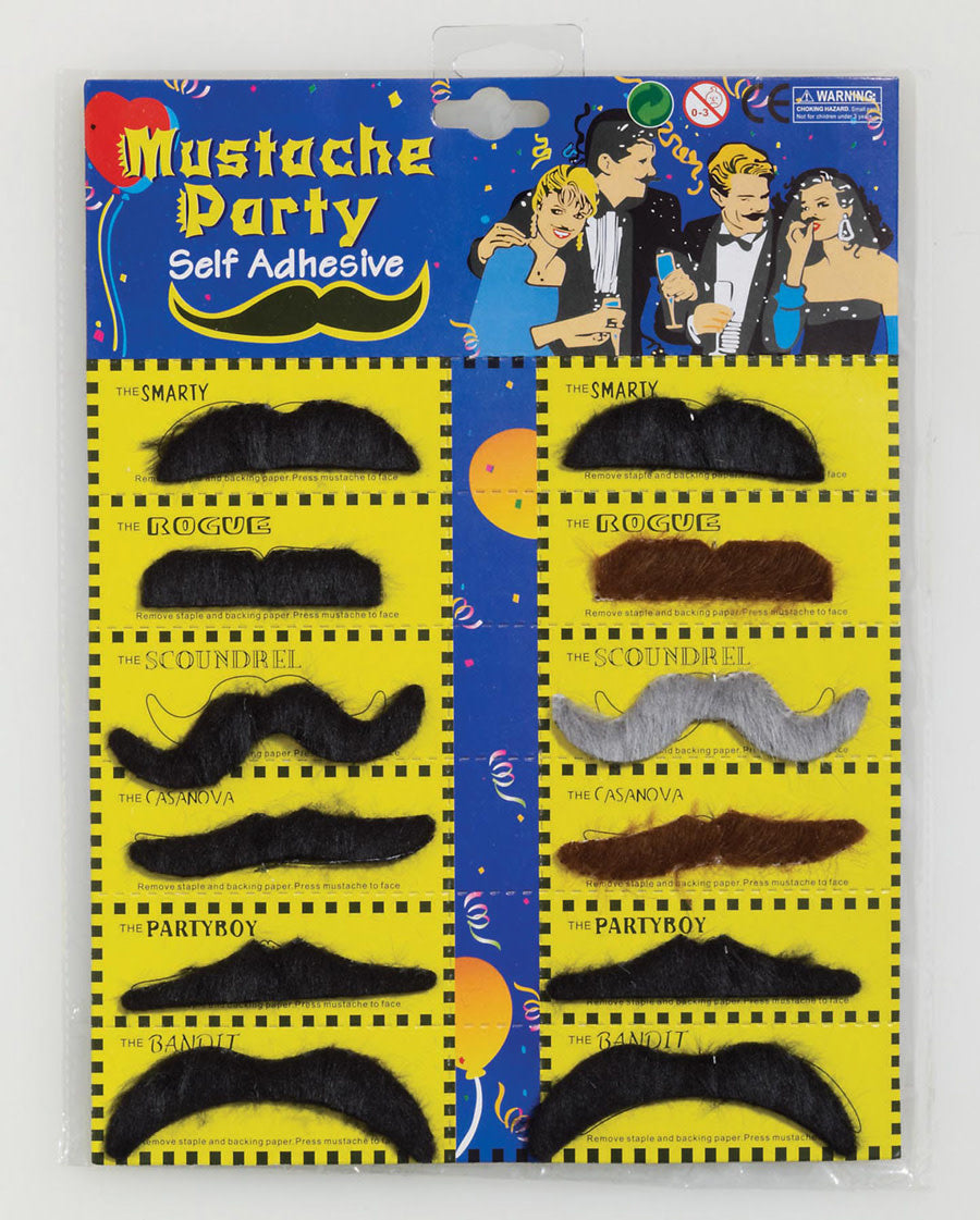 Mustache Character Assorted Each