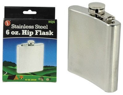 Stainless Steel 6 oz. Hip Flask by Sona Enterprises