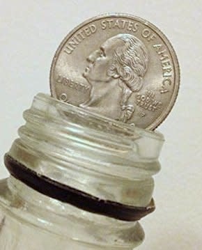 Folding Coin in a Bottle - Center Cut Quarter