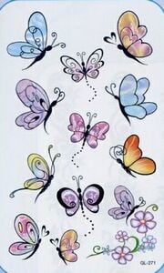 Facinating Butterflies Glitter Tattoos by Johnson And Mayer