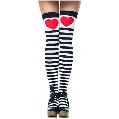 Wonderland Stockings with Heart - Leg Avenue