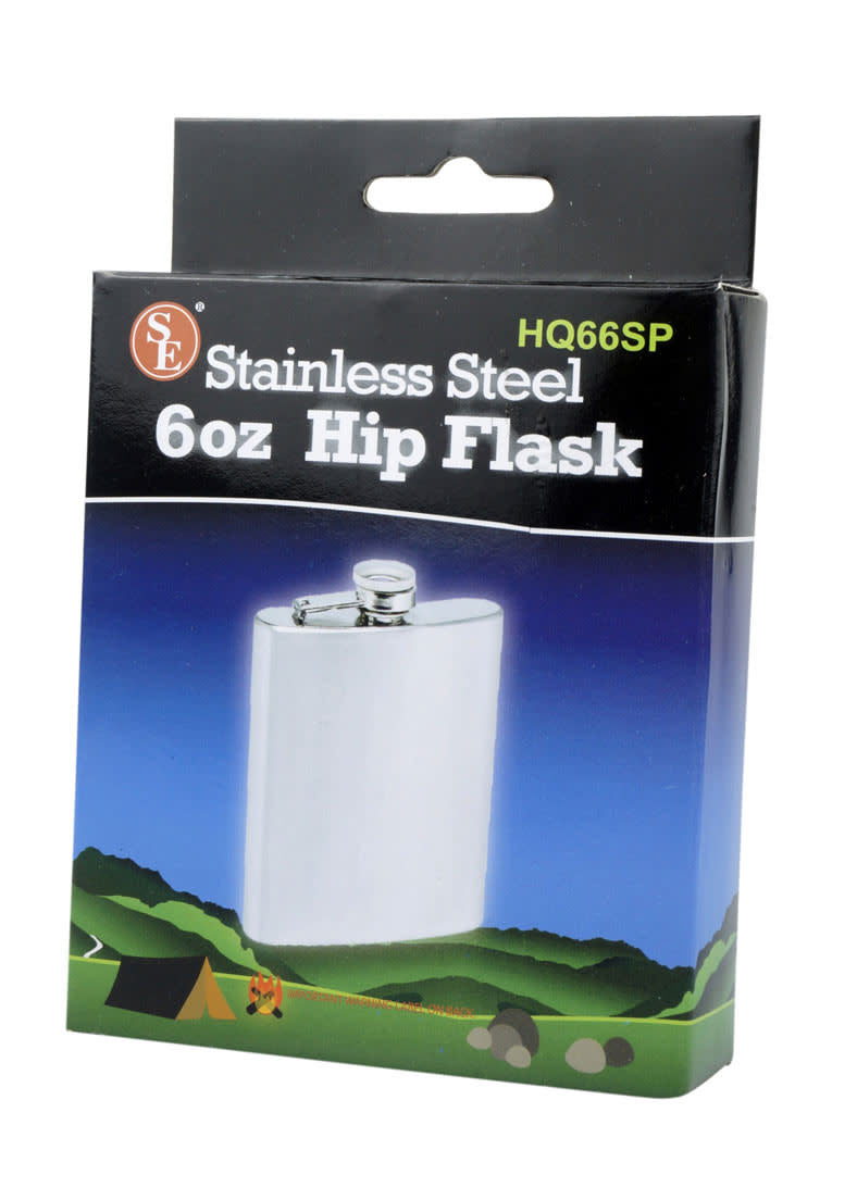 Stainless Steel 6 oz. Hip Flask .38 thick 4.5 x 4 x .75 inch by Sona Enterprises