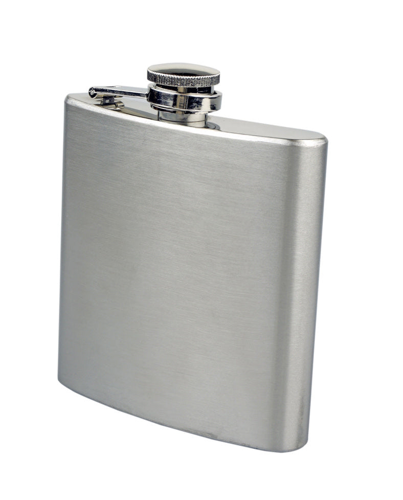 Stainless Steel 6 oz. Hip Flask .38 thick 4.5 x 4 x .75 inch by Sona Enterprises