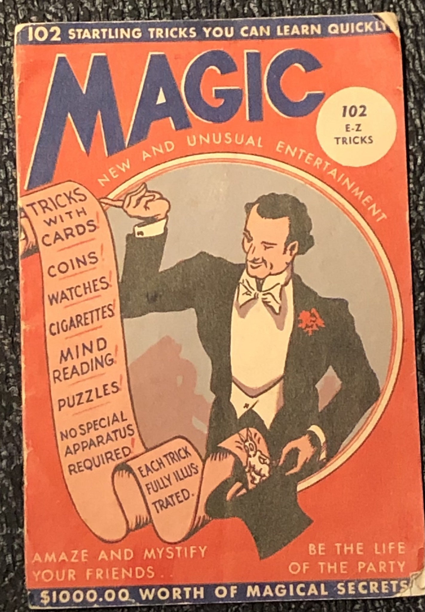 USED 102 Startling Tricks You Can Learn Quickly - Booklet F from E-Z Magic (M7)