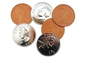 Jumbo Coin Plastic Assorted (M10)