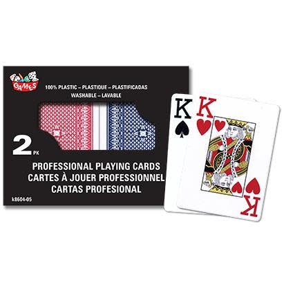 Playing Cards Brige Regular Index 2 pack Plastic by Games