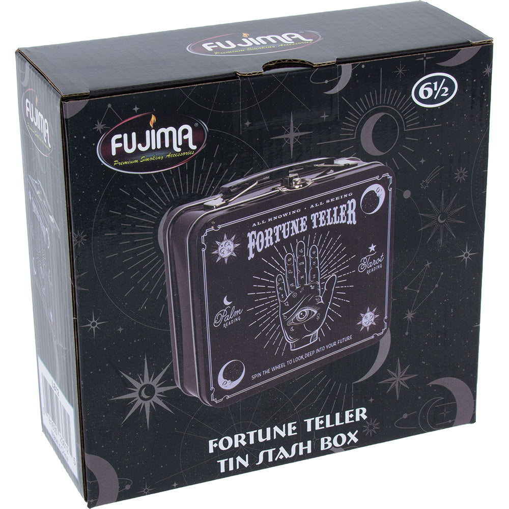 6.5in Large Tin Stash Box - Fortune Teller