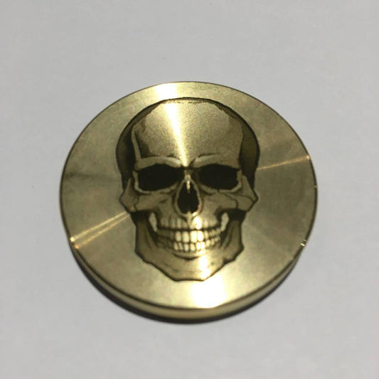 Okito Box Lid Skull, Half Dollar