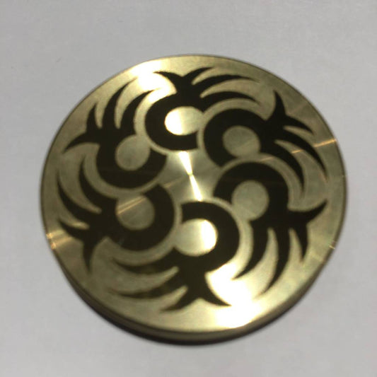 Okito Box Lid Tribal Circle 5, Half Dollar