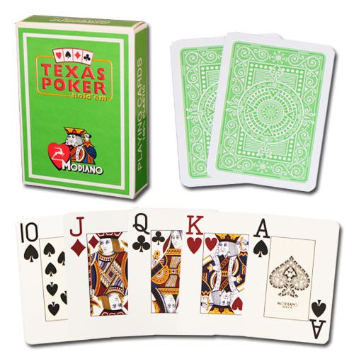 Modiano Texas Poker Jumbo, Light Green by Modiano