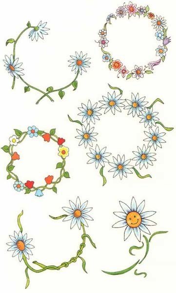 Daisy Belly Temporary Tattoos by Johnson And Mayer