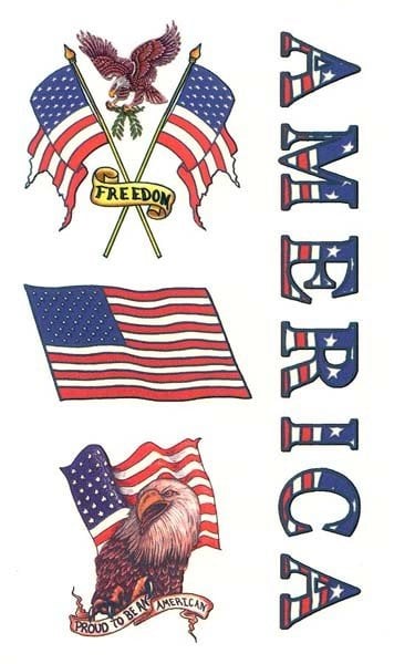 Proud American Temporary Tattoos