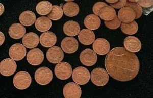 Dozen Mini U.S. Coins - 3/8" Indian Head Pennies - Coin (M10)