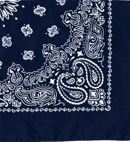 Navy Blue Bandana, Cotton