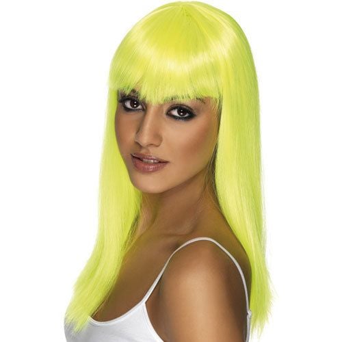 Long Pageboy Yellow Wig