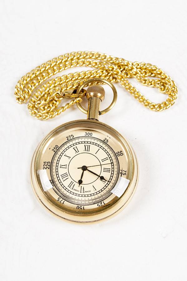 Pocket Watch, Clear Face - Gold by Western Fashion Inc.