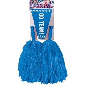 Cheer Leader Pom Pom/Megaphone Blue