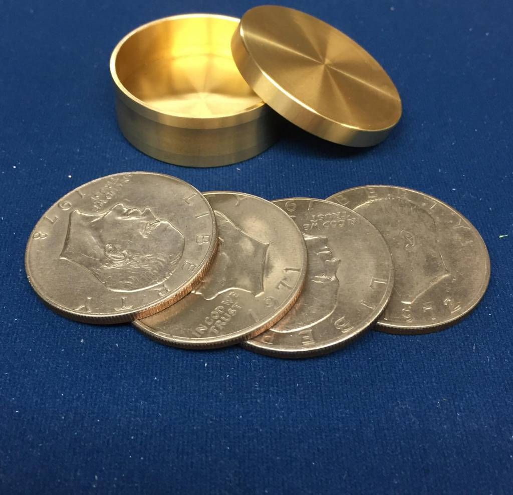 Okito Box Slot Silver Dollar 4 Coin, Beveled - By Ronjo