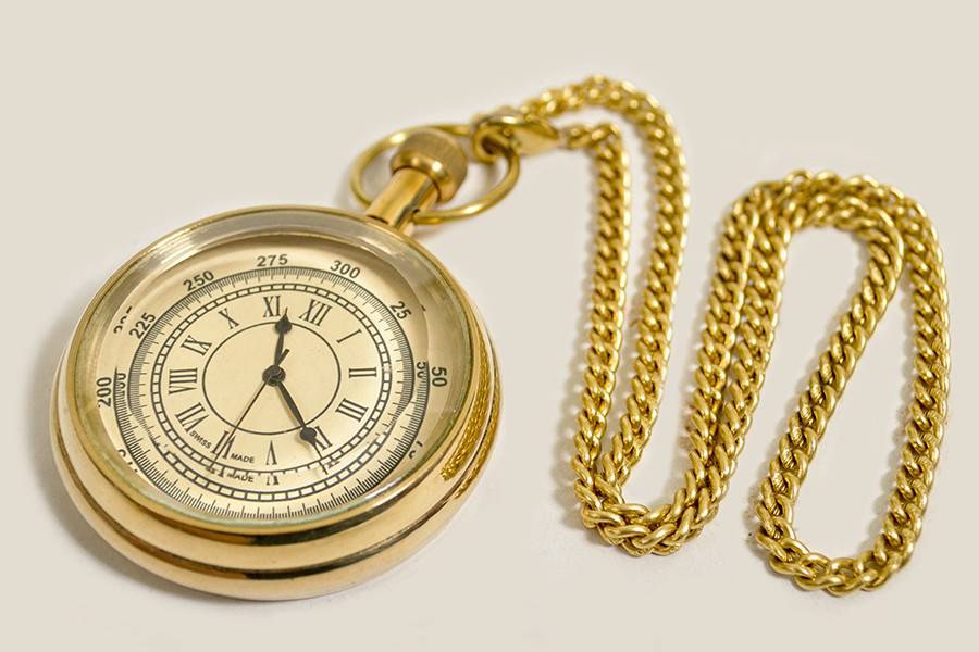 Pocket Watch, Clear Face - Gold by Western Fashion Inc.