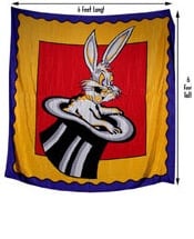 Silk Rabbit in the Hat, 6 Foot Square by Royal Magic(M11)